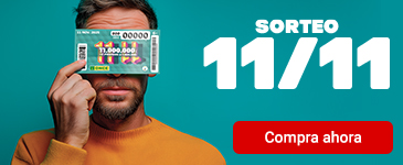 11/11 de la ONCE. 11.000.000 € más 11 premios de 1.000.000 €.