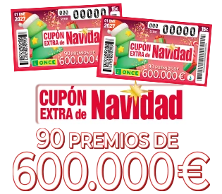 Cupón Extra de Navidad. Por solo 15€. 90 premios de 600.000 €.
