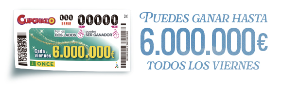 Cuponazo. Puedes ganar hasta 6.000.000 € todos los viernes.