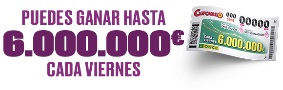 Cuponazo. Puedes ganar hasta 6.000.000 € cada viernes.