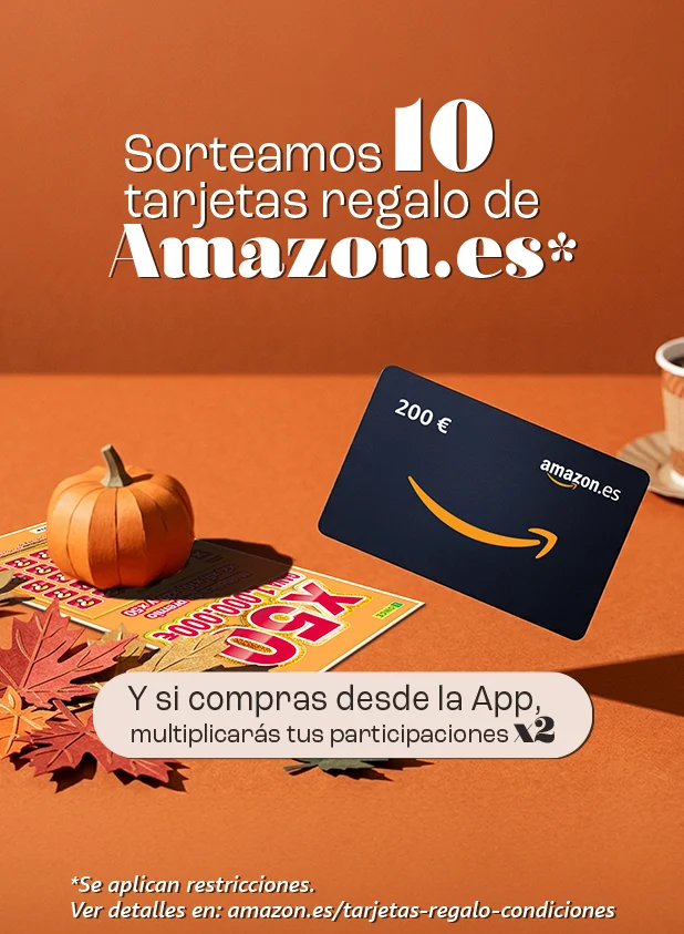 Sorteamos 10 Tarjetas Regalo de Amazon.es*. Y si compras desde la App, multiplicarás tus participaciones x2.