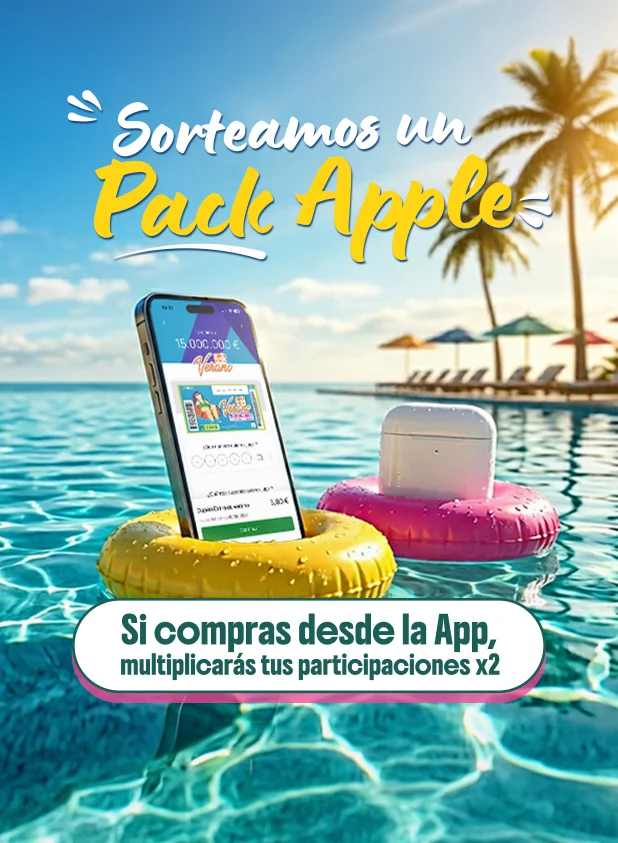 Sorteamos un Pack Apple. Si compras desde la App, multiplicarás tus participaciones x2. Participa.