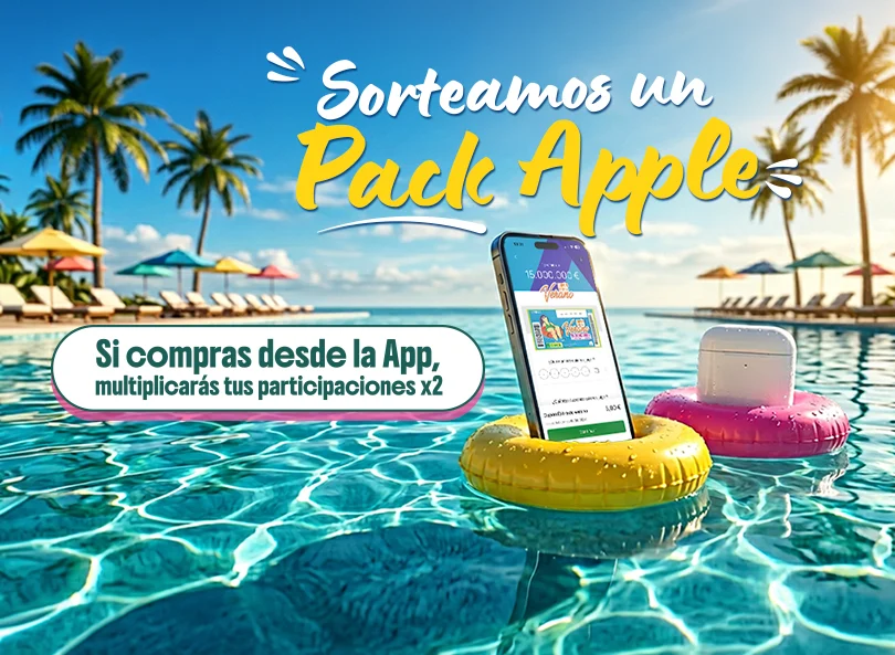 Sorteamos un Pack Apple. Si compras desde la App, multiplicarás tus participaciones x2. Participa.
