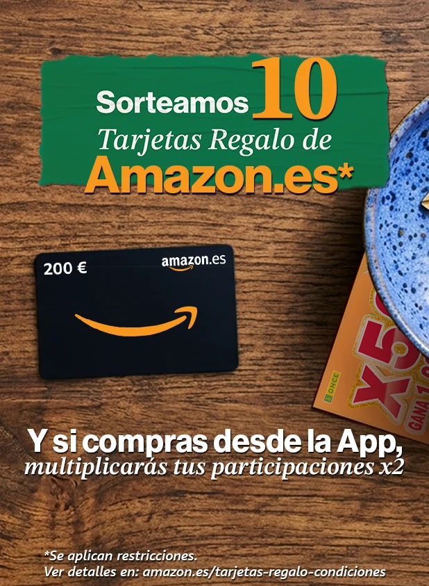 Sorteamos 10 Tarjetas Regalo de Amazon.es*. Y si compras desde la App, multiplicarás tus participaciones x2.