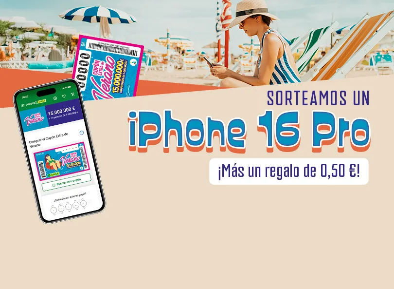 Sorteamos un iPhone 16 Pro. ¡Más un ingreso de 0,50 € por participación! Participa.