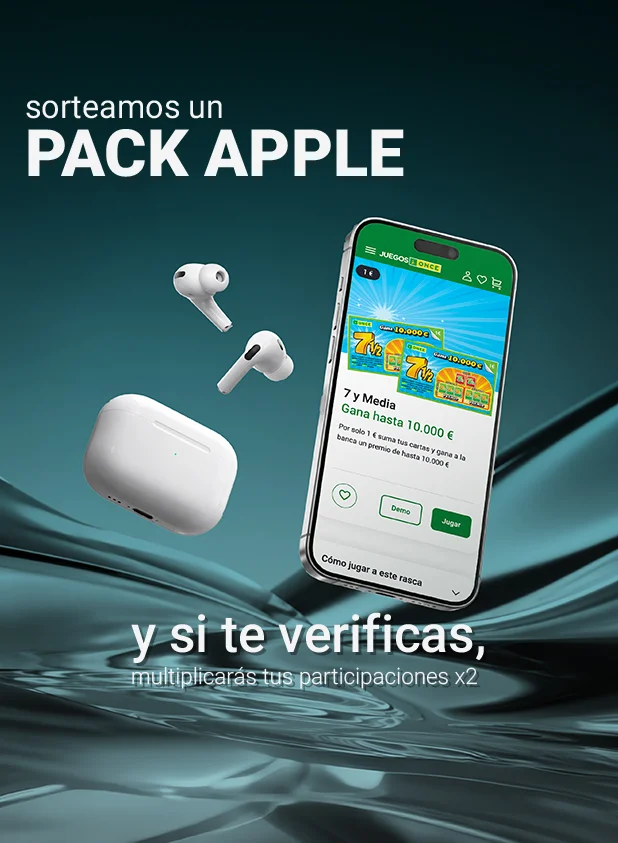 Sorteamos un Pack Apple. Y si te verificas, multiplicarás tus participaciones x2.